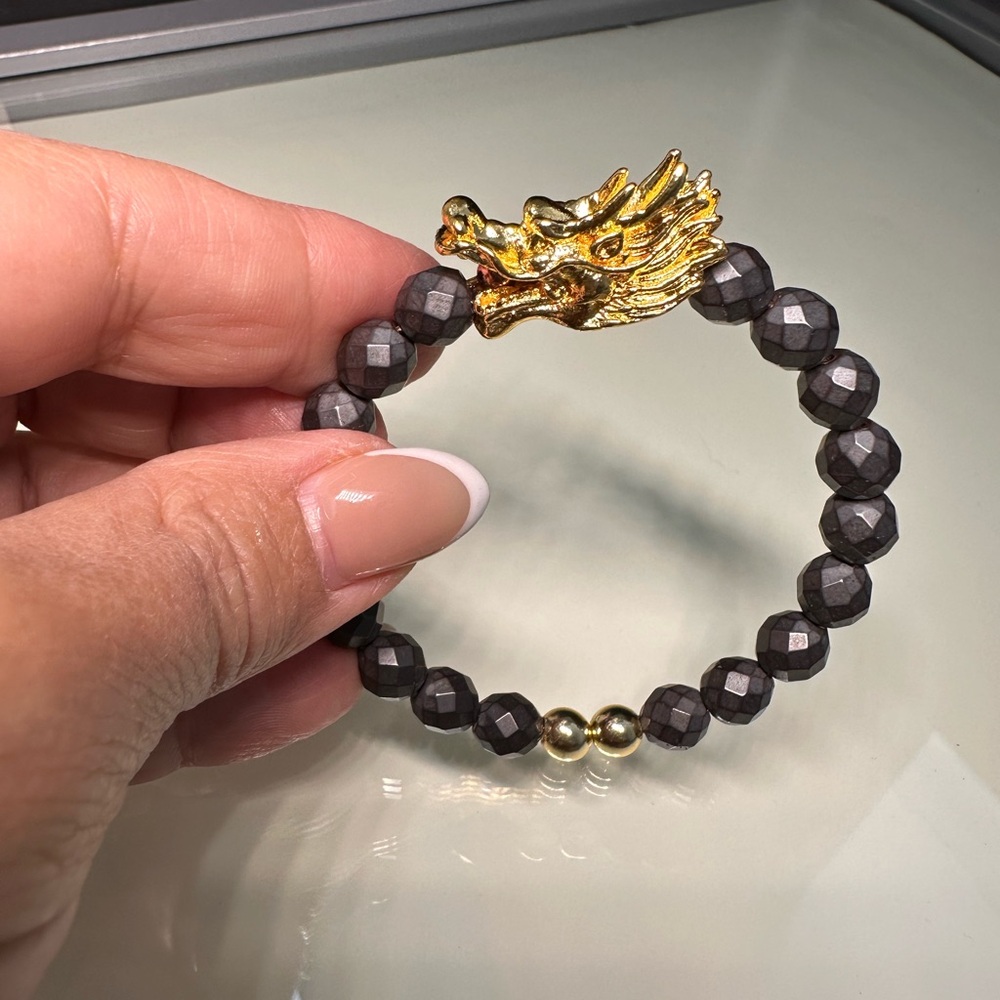 HEMATITE STONES BRACELET Size 6.5” up to 7”
